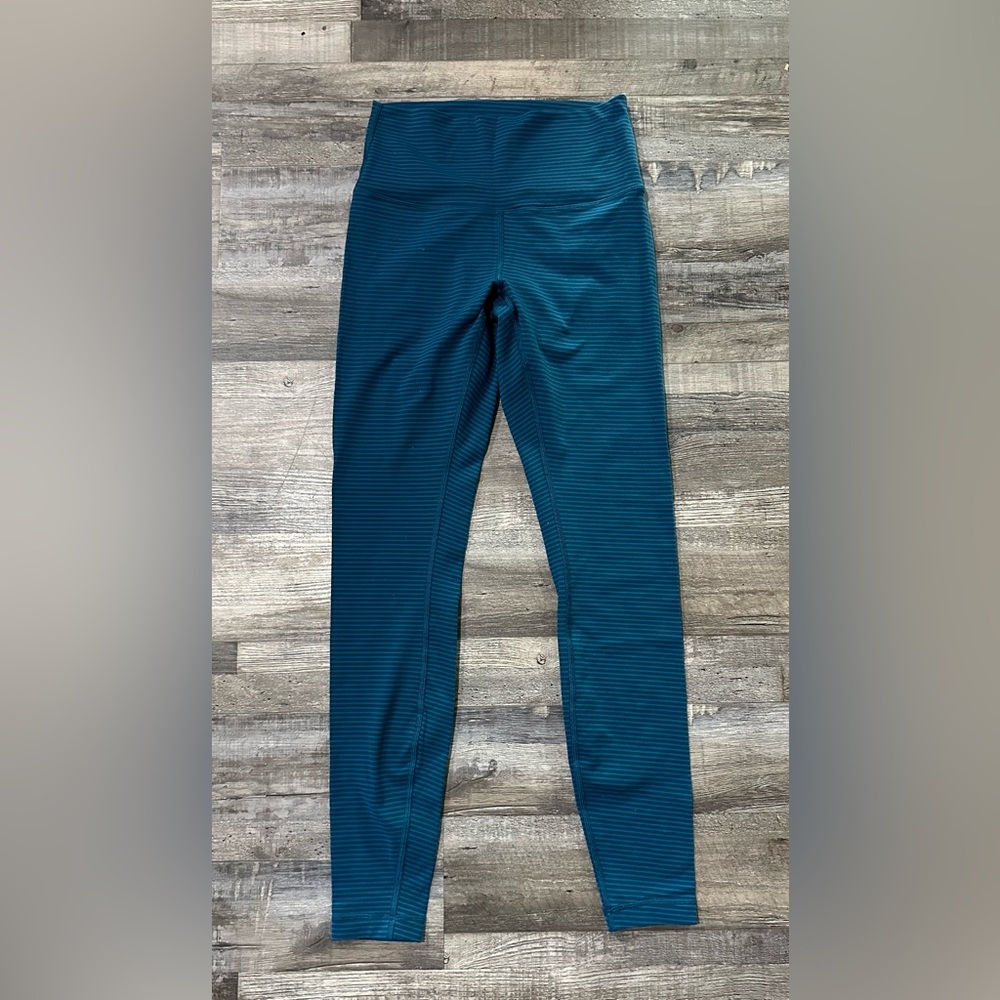 Lululemon Teal Stripe Leggings